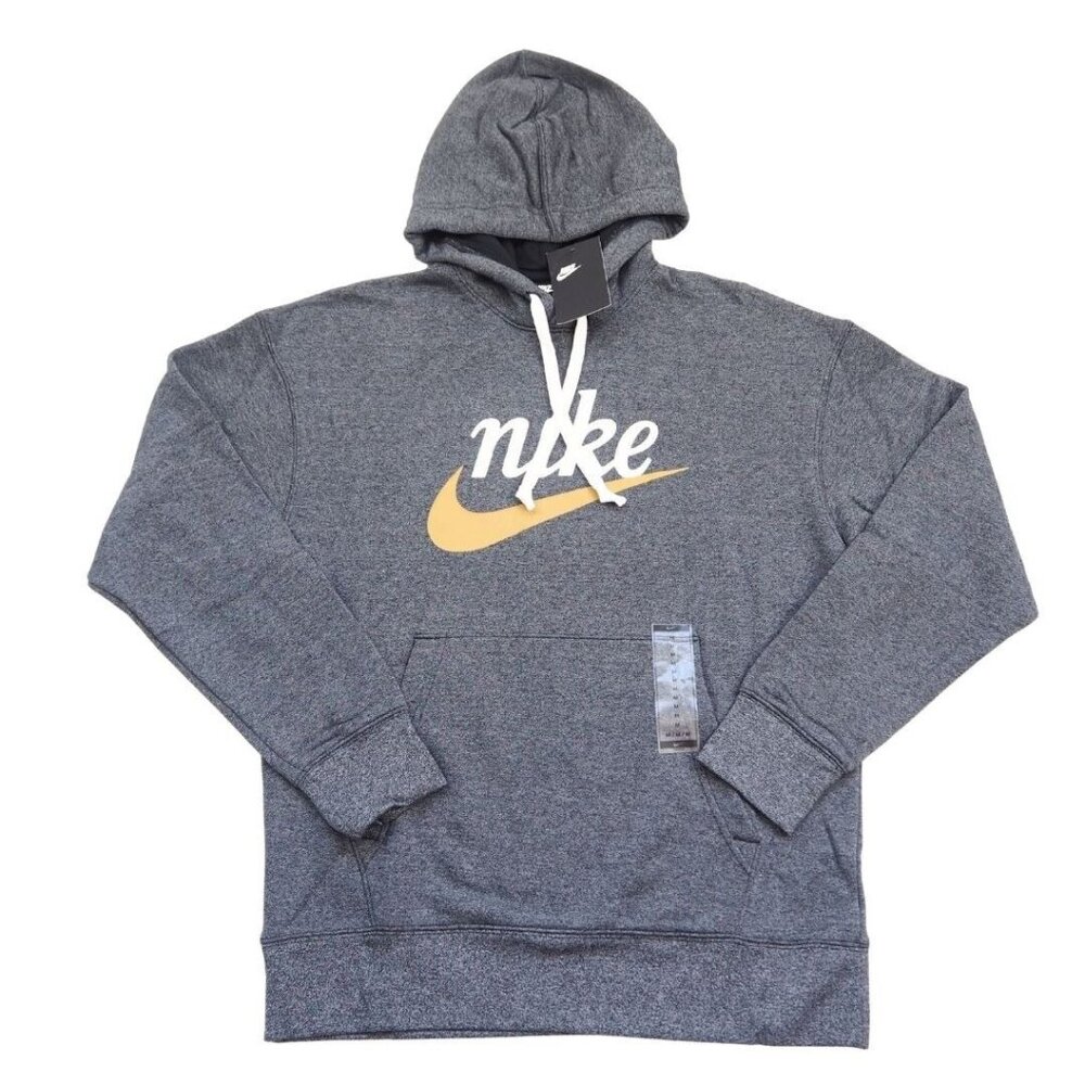 Nike Sportswear Heritage Pullover Hoodie Gray Basketball Sport SZ S